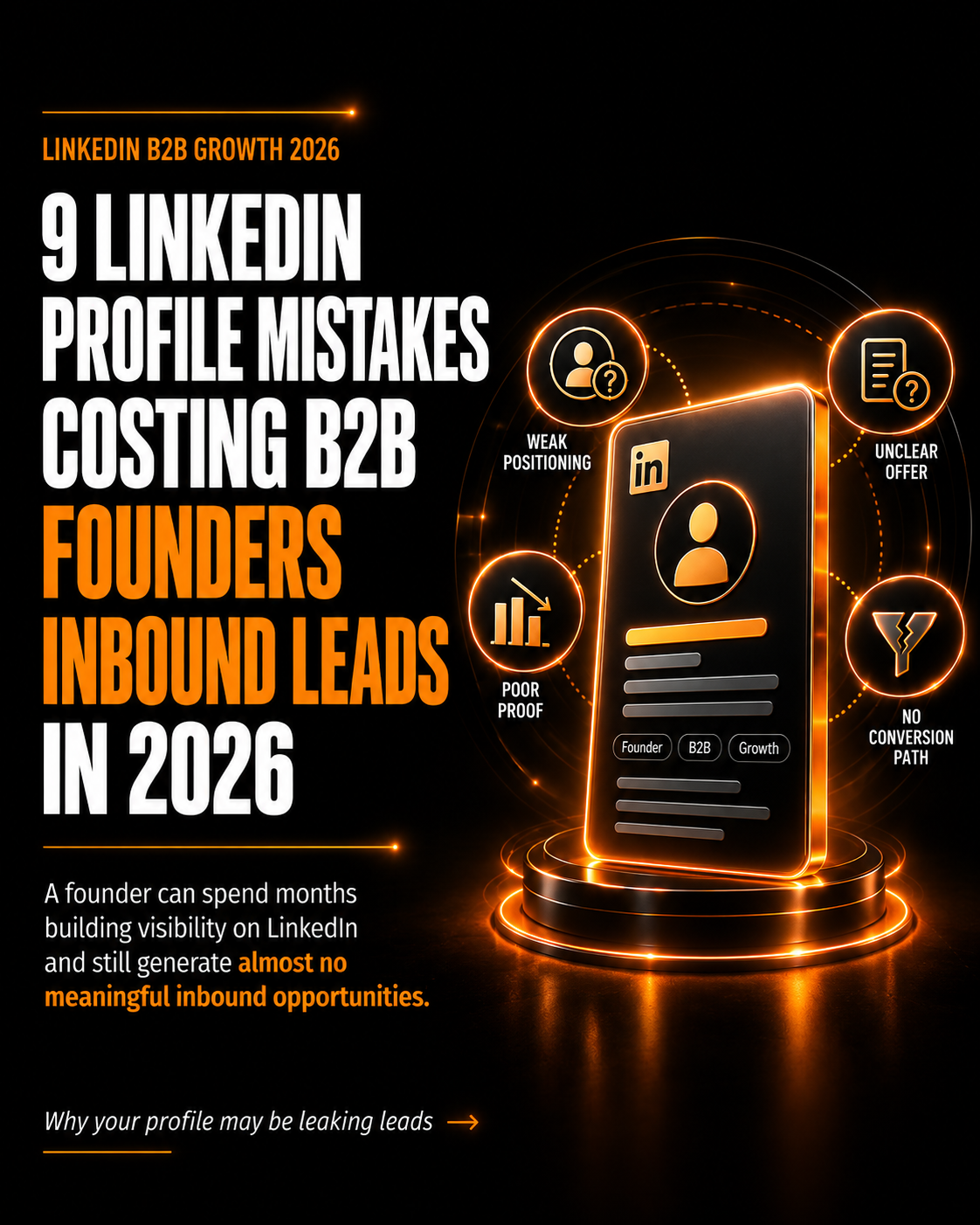 9 LinkedIn Profile Mistakes Costing B2B Founders Inbound Leads in 2026